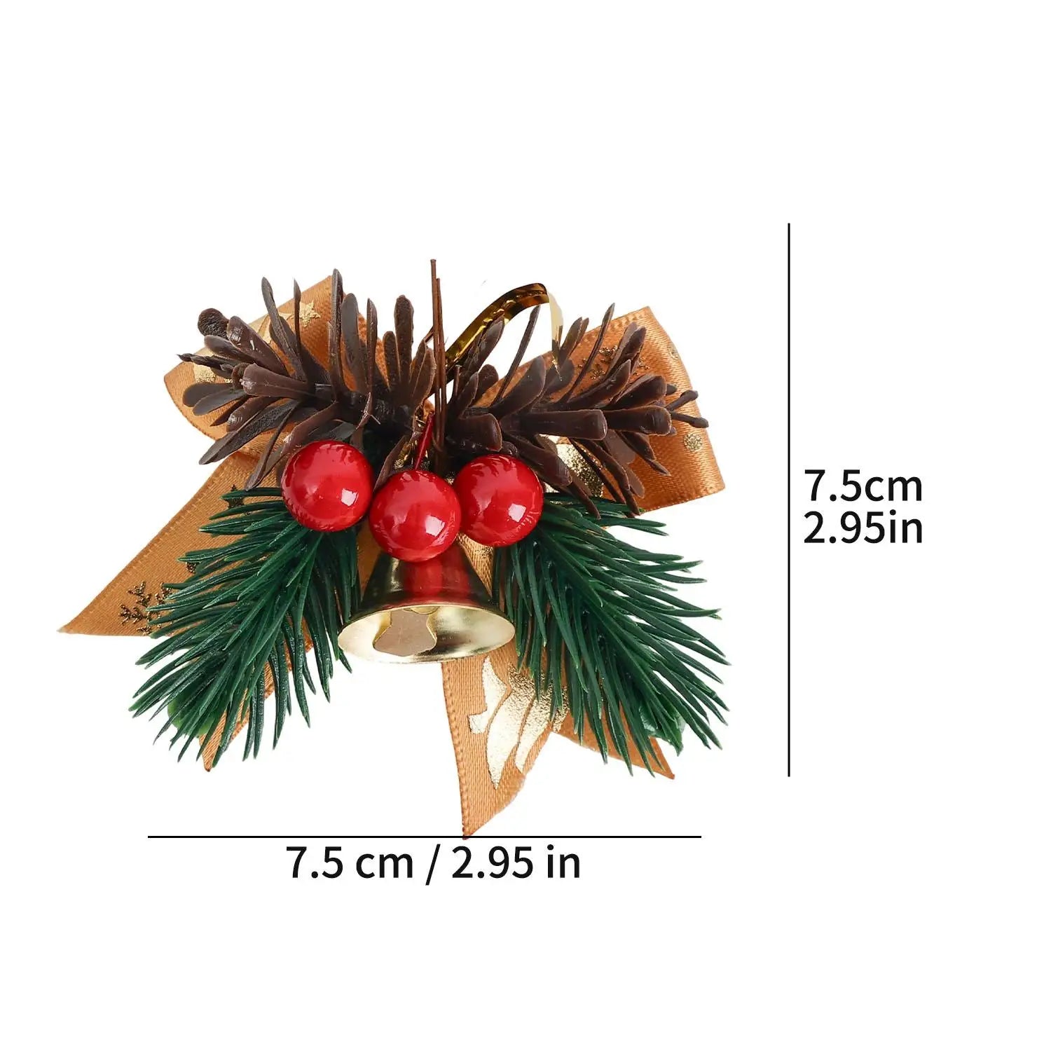 Clochette de Noël rétro à baies rouges – photo 3