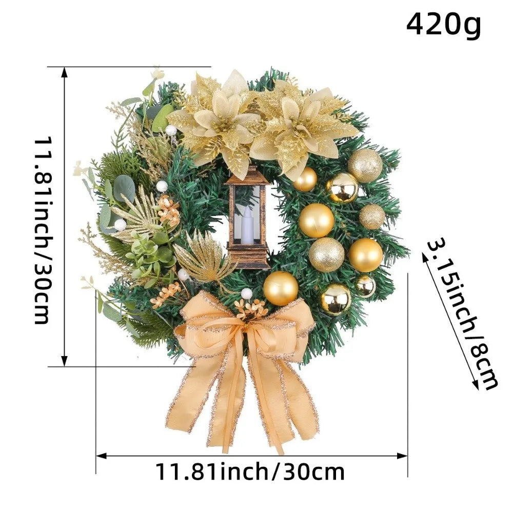 Couronne de Noël givrée 30 cm – photo 10