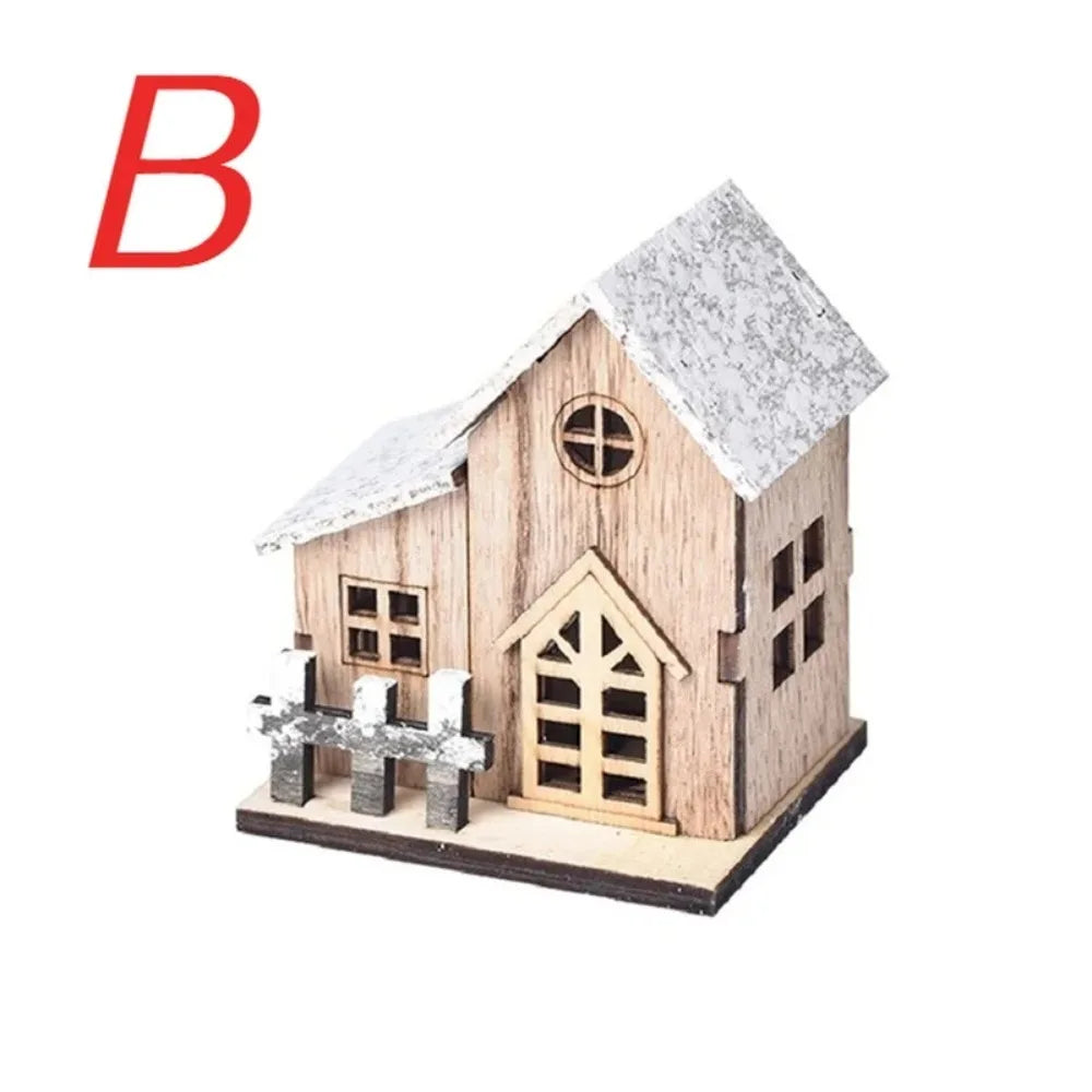 Maison de Noël LED en bois – photo 7