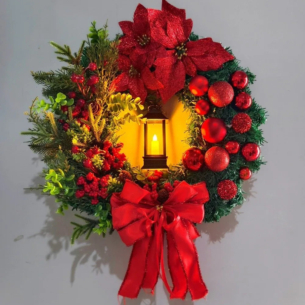 Couronne de Noël givrée 30 cm – photo 4