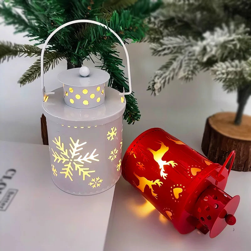 Lanternes de Noël suspendues LED allumées