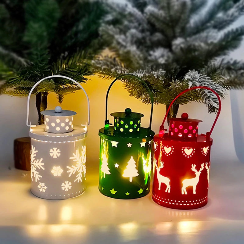 Lanterne de Noël suspendue LED décorative