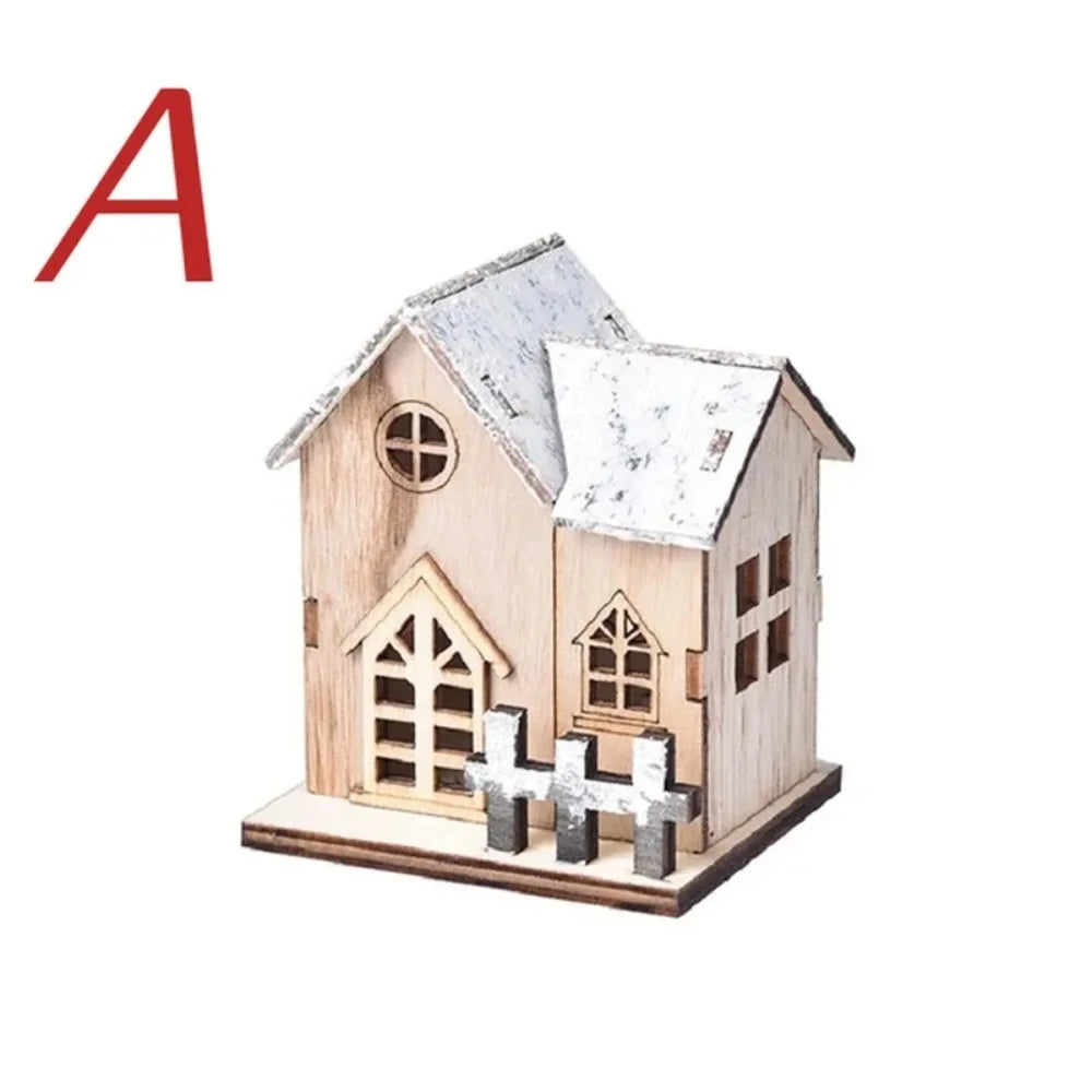 Maison de Noël LED en bois – photo 8