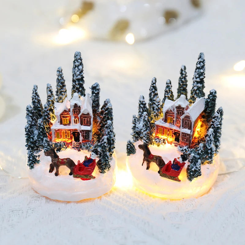 Village de Noël lumineux LED en résine – photo 4