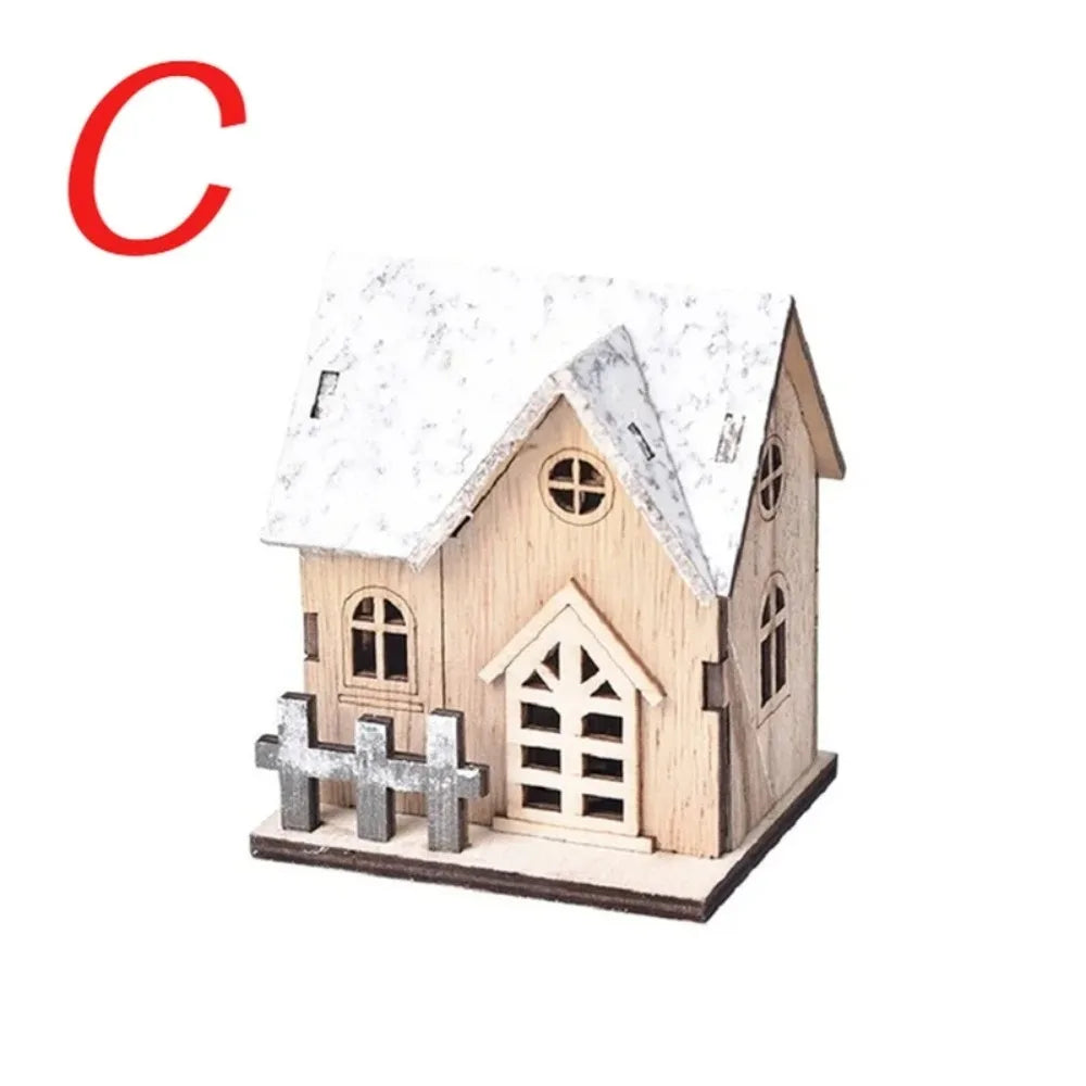 Maison de Noël LED en bois – photo 9