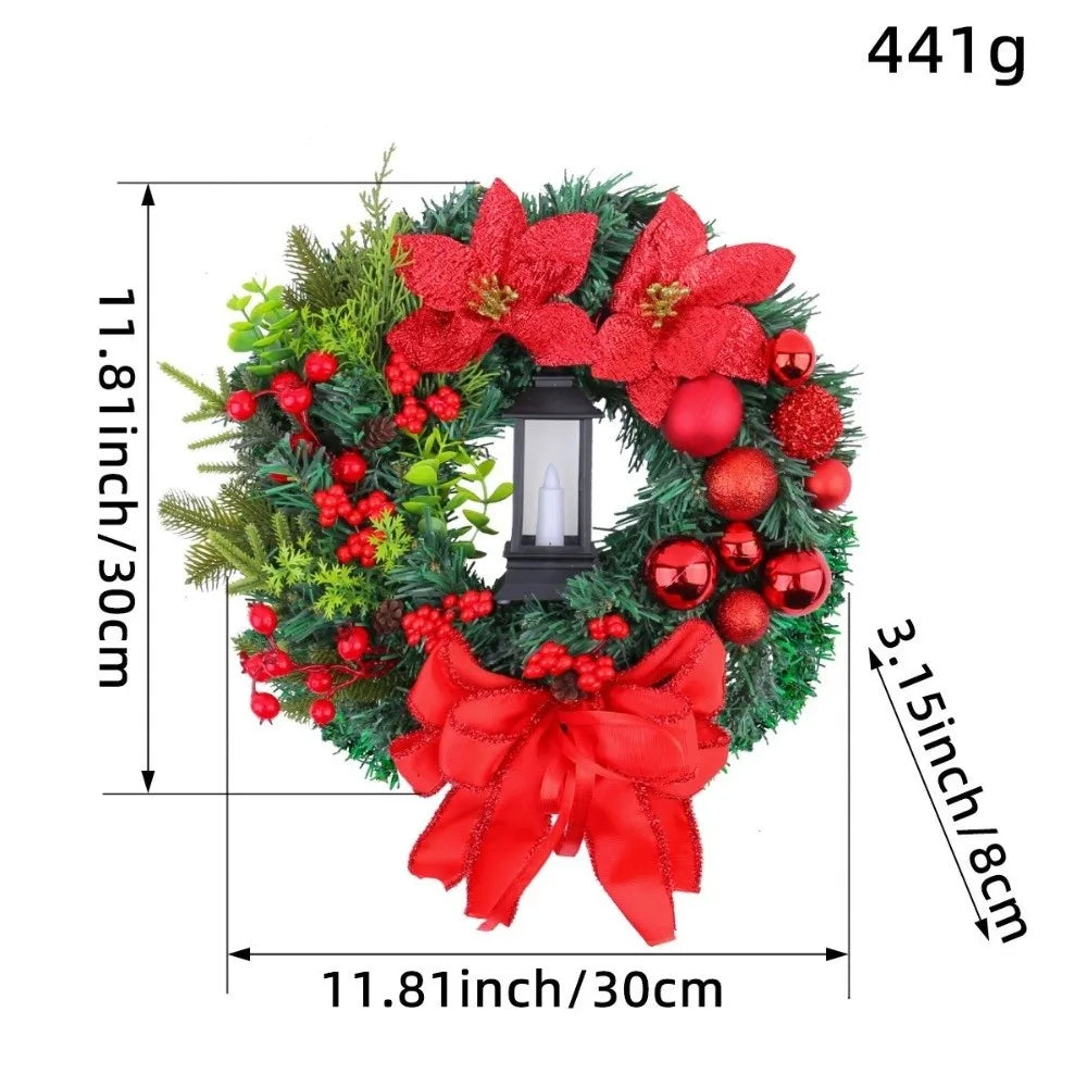 Couronne de Noël givrée 30 cm – photo 6
